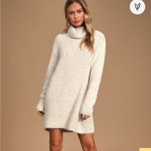 Lulus Ivory Large Sweater Dress